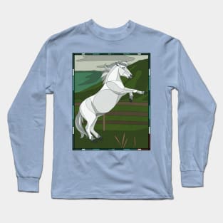 Black Beauty Stained Glass Art T-Shirt (Merrylegs) Long Sleeve T-Shirt